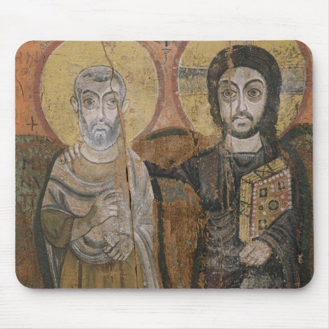 Icon depicting Abbott Mena with Christ Mouse Mat (Front)