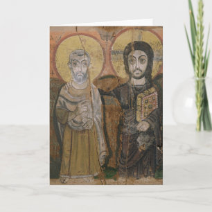 Icon depicting Abbott Mena with Christ Note Card