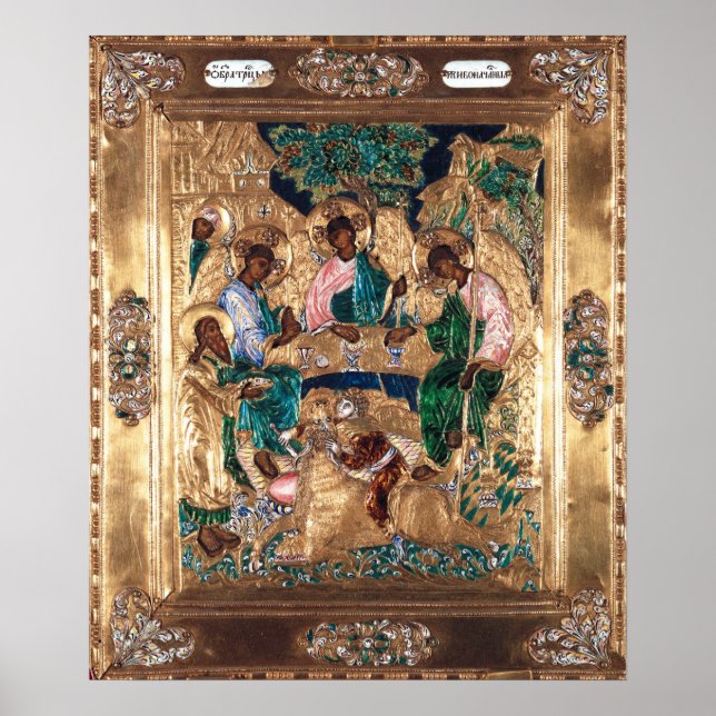 Icon depicting Abraham and the Three Angels Poster (Front)