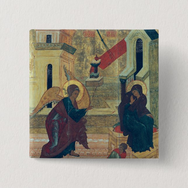 Icon depicting the Annunciation 15 Cm Square Badge (Front)
