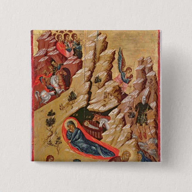 Icon depicting the Nativity 15 Cm Square Badge (Front)