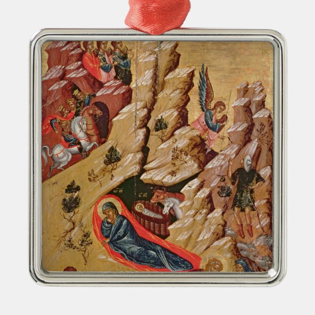 Icon depicting the Nativity Metal Tree Decoration (Front)