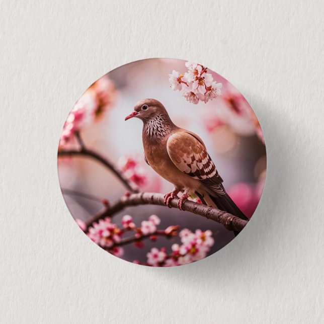 Icon: dove 3 cm round badge (Front)