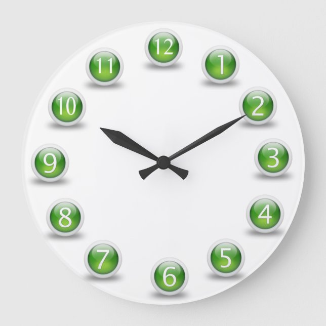 Icon green wall clock (Front)