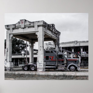 Icon Kenworth W900L Fleenor Bros. Poster