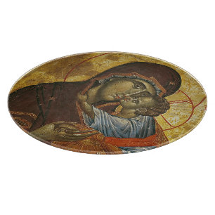 Icon known as the 'Virgin of Tsar Dushan', c.1350 Cutting Board