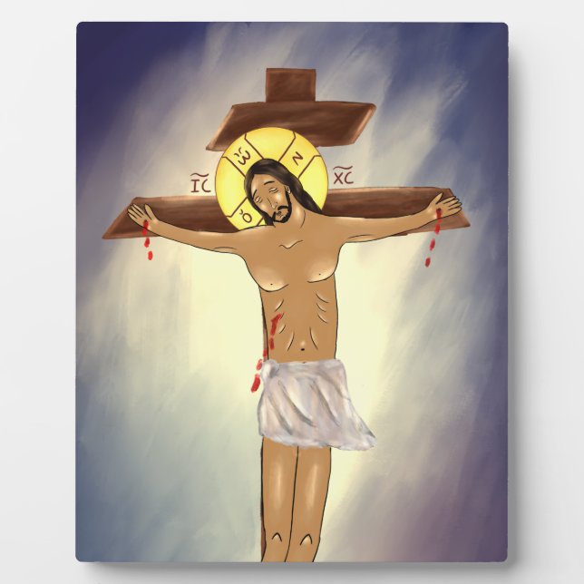 Icon of Christ on the Cross Plaque (Front)