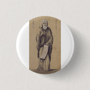 Icon of Saint Elijah the Prophet Holy Art 3 Cm Round Badge
