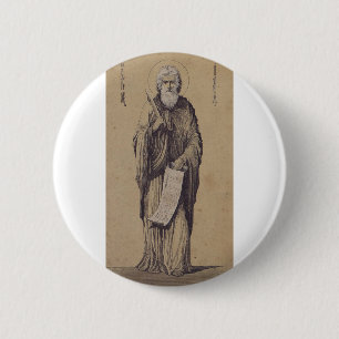 Icon of Saint Elijah the Prophet Holy Art 6 Cm Round Badge