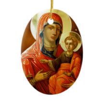 Icon of Saint Mary With Lord Jesus