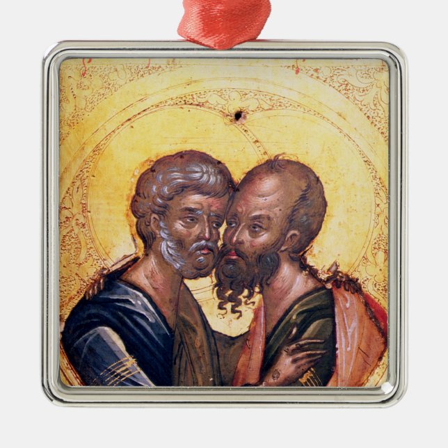 Icon of SS. Peter and Paul Metal Tree Decoration (Front)