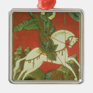 Icon of St. George and the Dragon Metal Tree Decoration