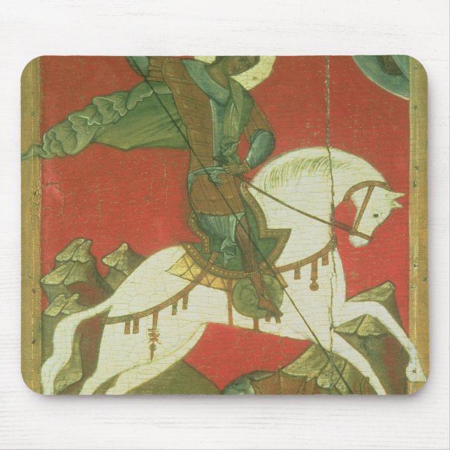 Icon of St. George and the Dragon Mouse Mat (Front)