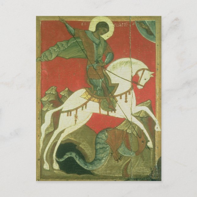 Icon of St. George and the Dragon Postcard (Front)
