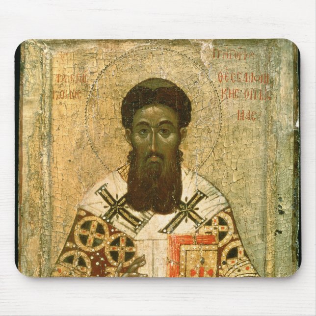 Icon of St. Gregory  Archbishop of Thessaloniki Mouse Mat (Front)