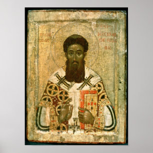 Icon of St. Gregory  Archbishop of Thessaloniki Poster