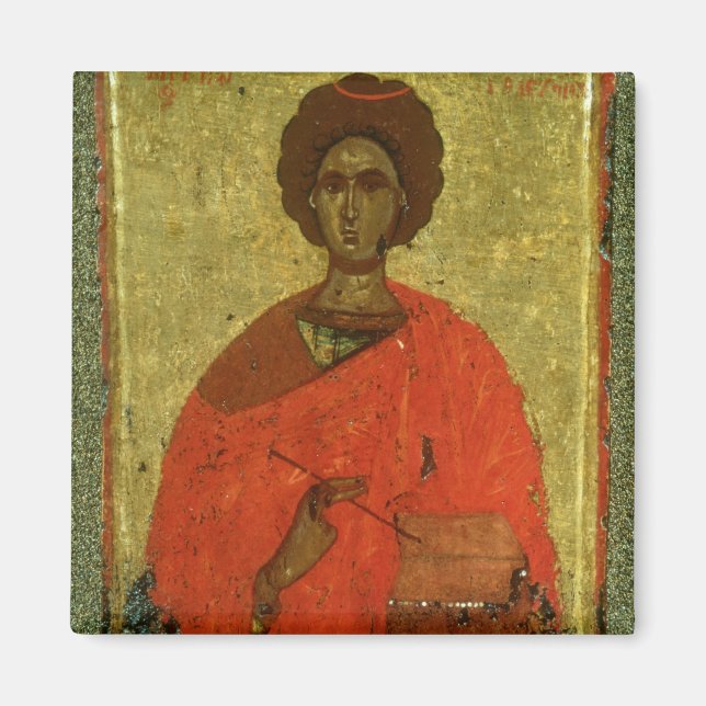 Icon of St. Pantaleon of Nicomedia Magnet (Front)