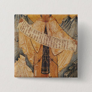 Icon of St. Sabas of Jerusalem, 1572 15 Cm Square Badge