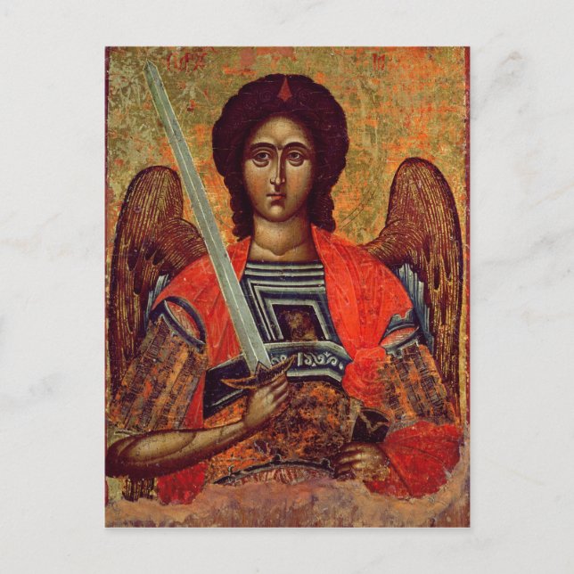 Icon of the Angel Michael, Greek, 18th century Postcard (Front)