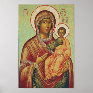 Icon of the Mother of God Hodigitria Poster