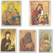 Icon of Virgin Mary Rectangular Sticker