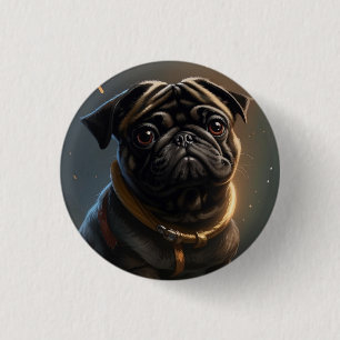 Icon: pug 3 cm round badge