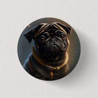 Icon: pug 3 cm round badge
