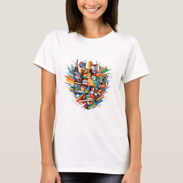 Icon set of flags of countries in the world T-Shirt (Front)