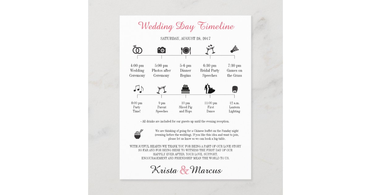 icon wedding timeline program zazzle co uk
