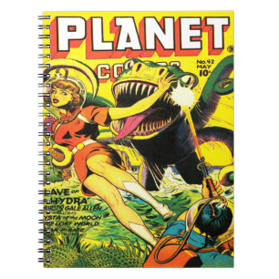 ICONIC 1940'S SCI Fi PULP COMICS Notebook