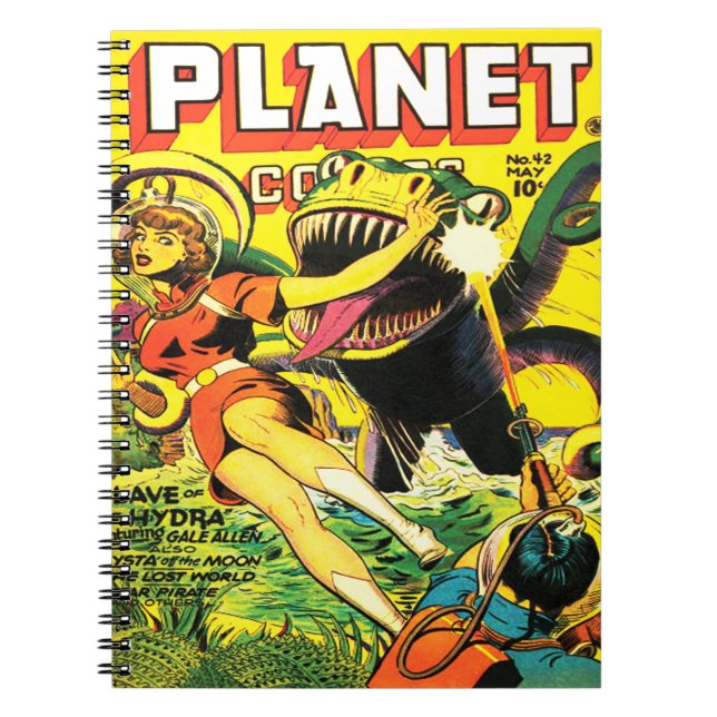 ICONIC 1940'S SCI Fi PULP COMICS Notebook (Front)
