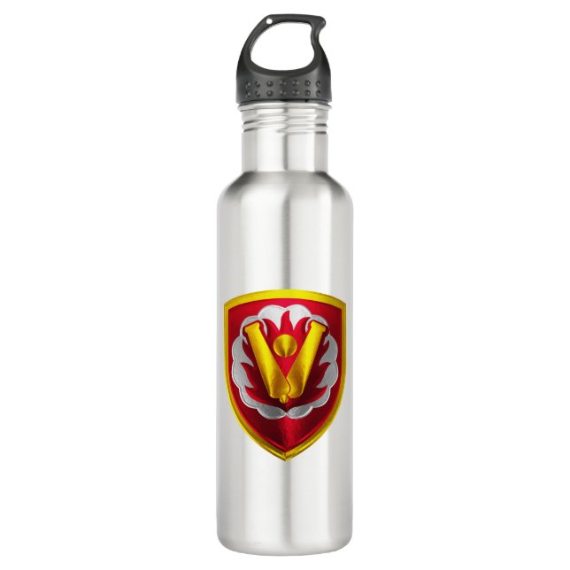 Iconic 59th Ordnance Nuclear Brigade   710 Ml Water Bottle (Front)