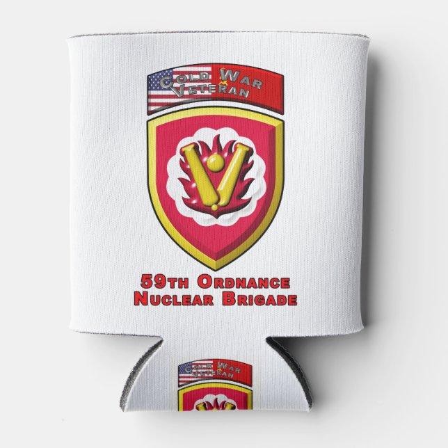 Iconic 59th Ordnance Nuclear Brigade Can Cooler (Front)