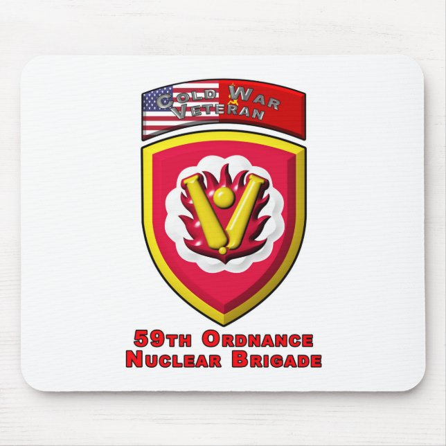 Iconic 59th Ordnance Nuclear Brigade Mouse Mat (Front)