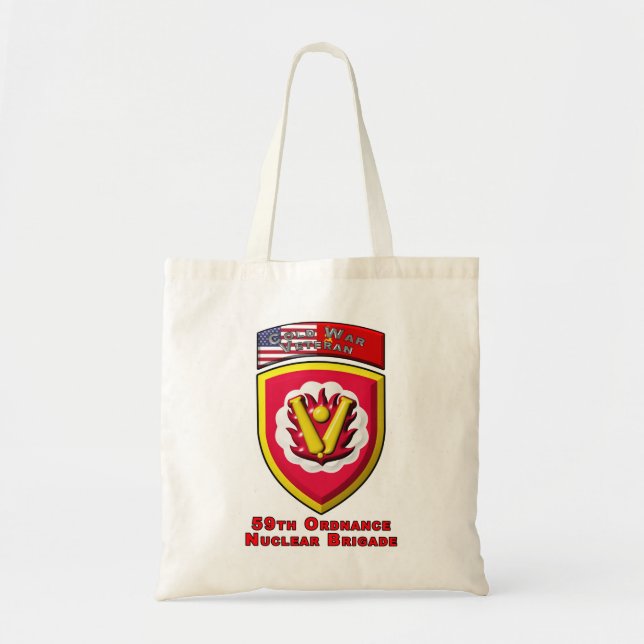 Iconic 59th Ordnance Nuclear Brigade Tote Bag (Front)