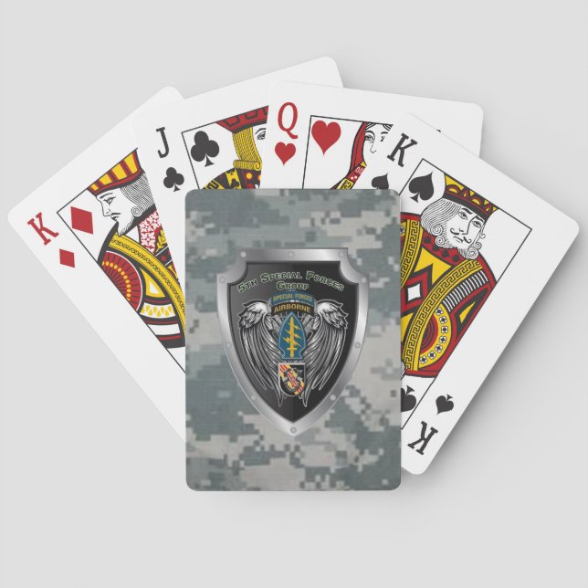 Iconic 5th Special Forces Group (Airborne) Playing Cards (Back)