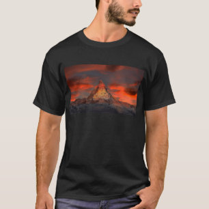 Iconic Alpine Mountain Matterhorn at Sunset T-Shirt