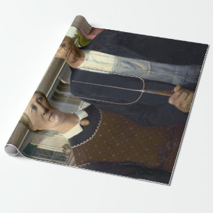 Iconic American Gothic by Grant Wood Wrapping Paper