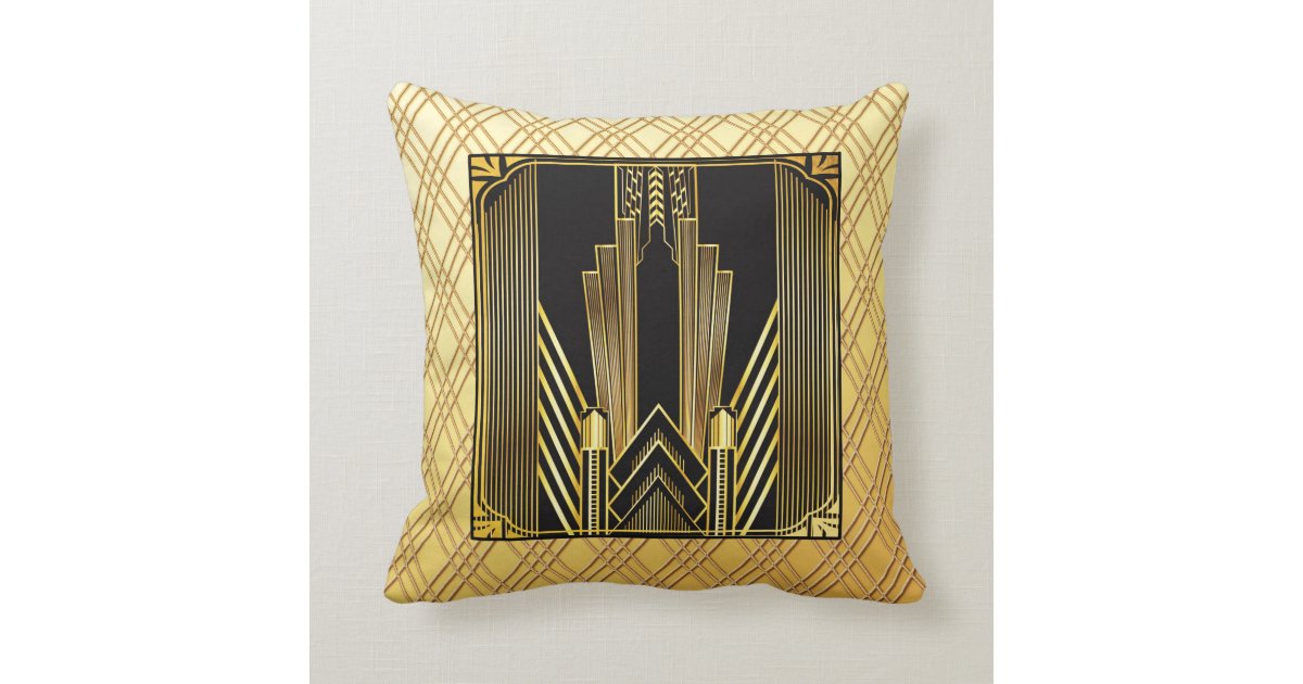 Iconic Art Deco Cushion Zazzle.co.uk