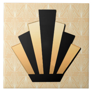 Iconic Art Deco Mirror Shape Ceramic Tile