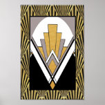 Iconic Art Deco Poster. Gold, grey and black. Poster<br><div class="desc">If you choose to download, Your local Walgreen store makes board posters of your download into different sizes and in various textures at a very good price. Sometimes with a discount. A tip from my US friend. For UK see "Digital Printing" online. This Art Deco Poster is the same design...</div>