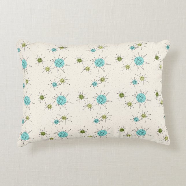 Iconic Atomic Starbursts Accent Pillow (Front)