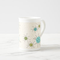 Iconic Atomic Starbursts Bone China Mug