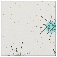 Iconic Atomic Starbursts Combed Cotton Fabric