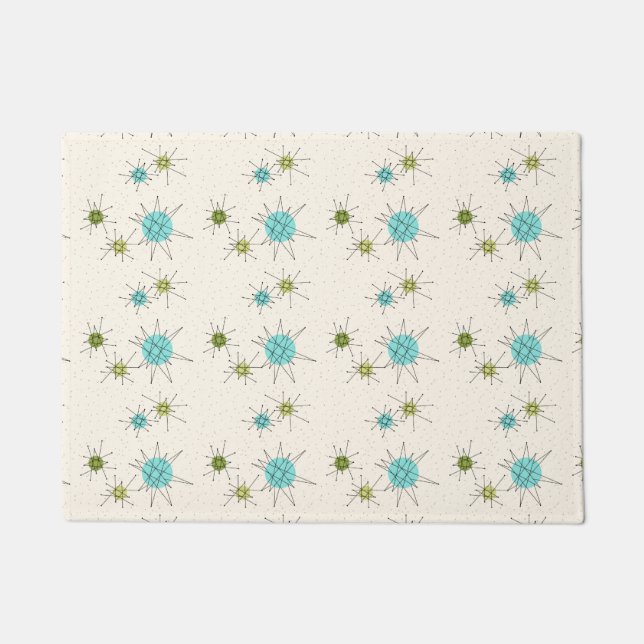 Iconic Atomic Starbursts Door Mat (Front)