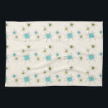 Iconic Atomic Starbursts Kitchen Towels<br><div class="desc">This Iconic Atomic Starbursts Kitchen Towels pattern features iconic atomic starbursts. That’s right! The old school, cream coloured background with gold speckles is the perfect backdrop for the vibrant turquoise, soothing celery, and kitschy pear green coloured circles. The spots of colour are sporadically placed in various sizes with overlaying black...</div>