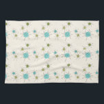 Iconic Atomic Starbursts Kitchen Towels<br><div class="desc">This Iconic Atomic Starbursts Kitchen Towels pattern features iconic atomic starbursts. That’s right! The old school, cream coloured background with gold speckles is the perfect backdrop for the vibrant turquoise, soothing celery, and kitschy pear green coloured circles. The spots of colour are sporadically placed in various sizes with overlaying black...</div>