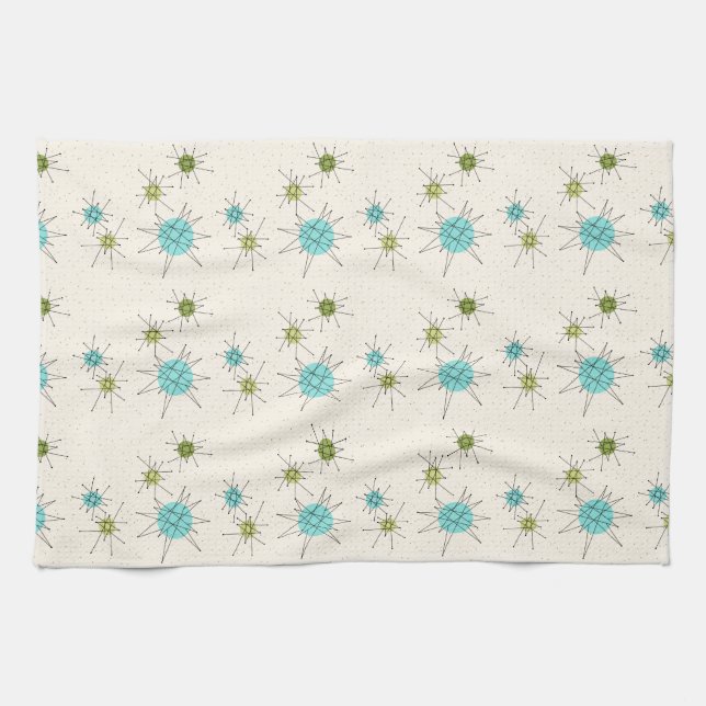 Iconic Atomic Starbursts Kitchen Towels (Horizontal)