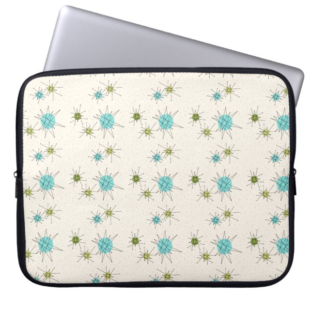 Iconic Atomic Starbursts Laptop Sleeve (Front)