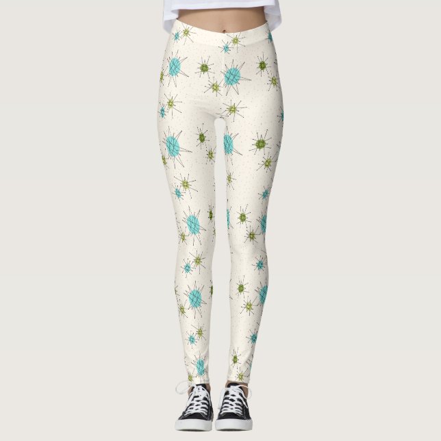 Iconic Atomic Starbursts Leggings (Front)